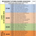 Reunión tutores-padres 2018-2019